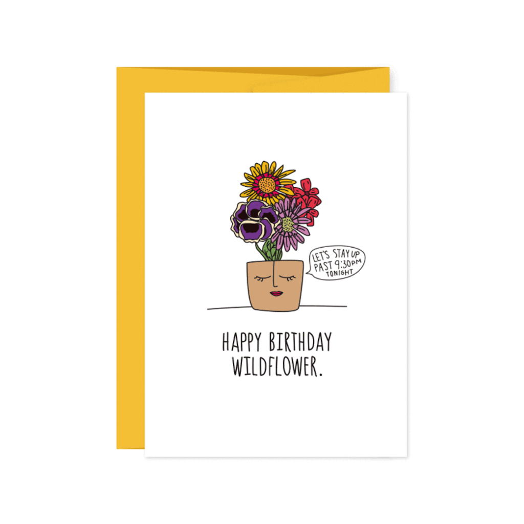 Wildflower Birthday Card HUMDRUM PAPER Cards - Birthday