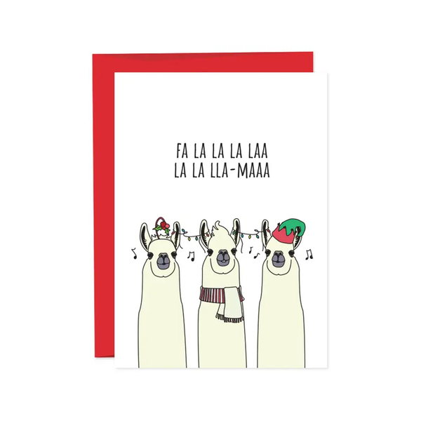 Fa Llama Holiday Card Humdrum Paper Cards - Holiday