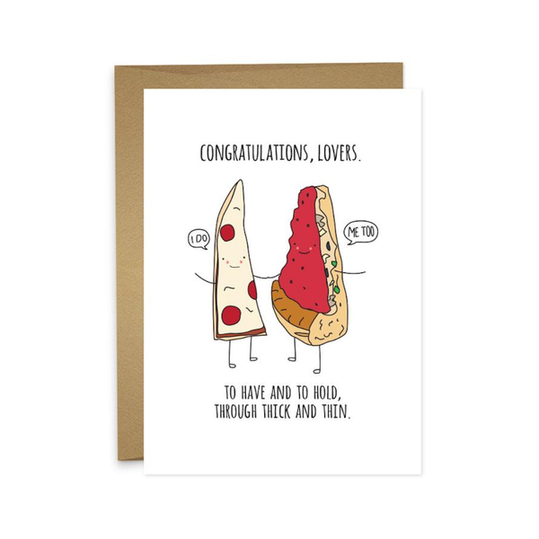 To Have And To Hold Pizza Wedding Card HUMDRUM PAPER Cards - Wedding