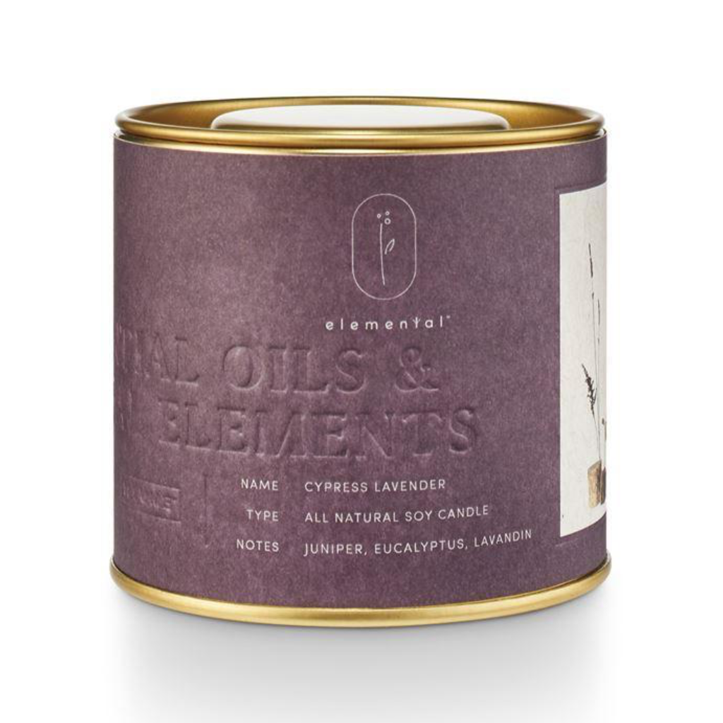 Elemental Natural Tin Candle - Cypress Lavender Illume Home - Candles - Specialty