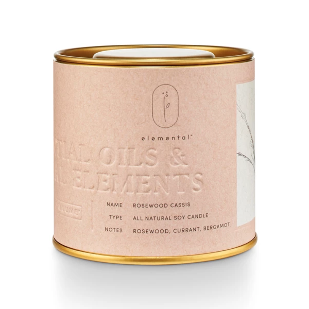 Elemental Natural Tin Candle - Rosewood Cassis Illume Home - Candles - Specialty
