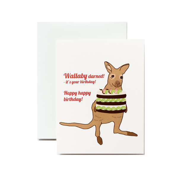 Wallaby Darn Birthday Card ILOOTPAPERIE Cards - Blank