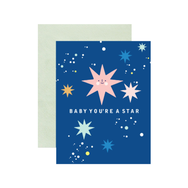 ILP CARD CONGRATULATIONS BABY YOU'RE A STAR HOLOGRAPHIC ILOOTPAPERIE Cards - Congratulations