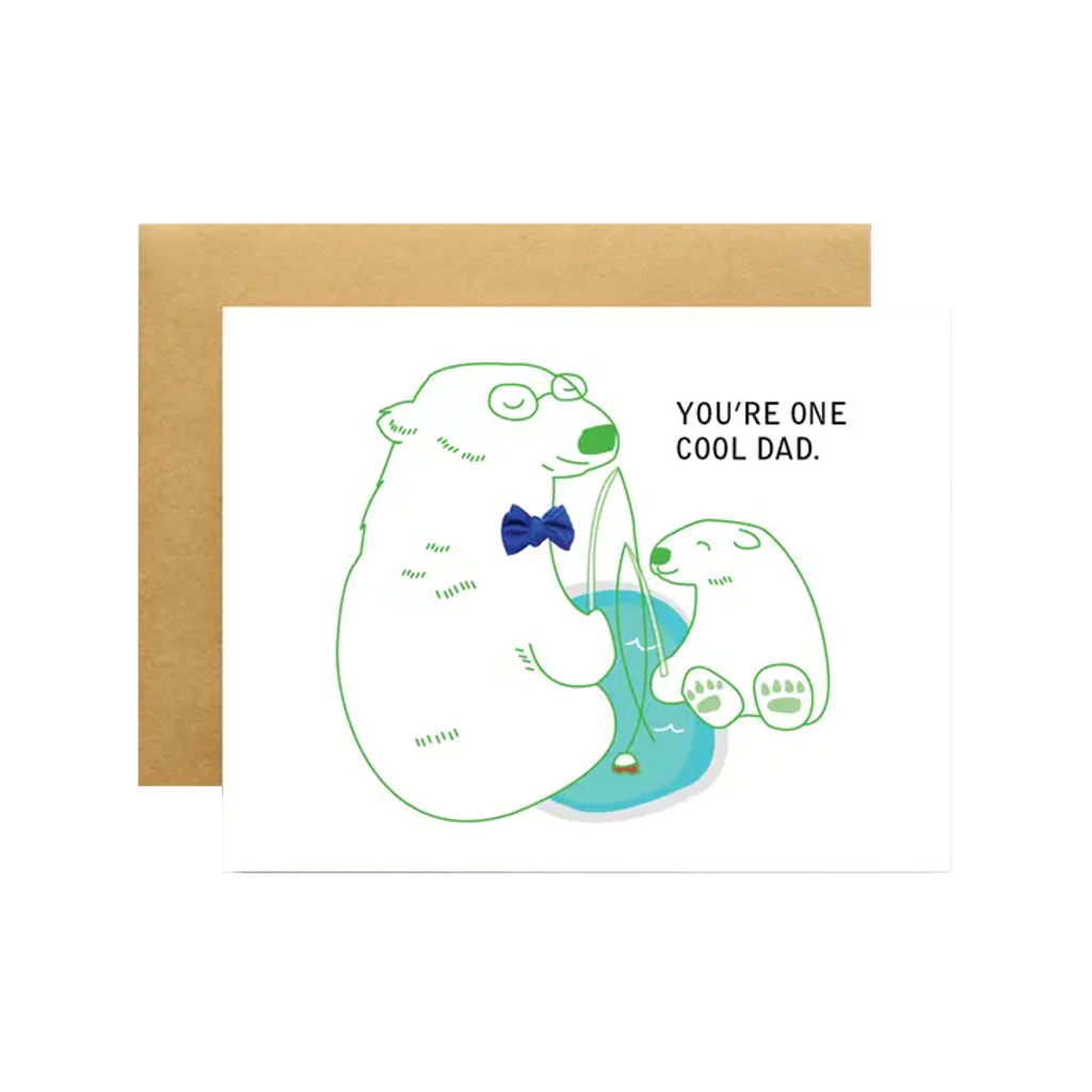 Cool Polar Bear Father's Day Card ILOOTPAPERIE Cards - Holiday - Father's Day