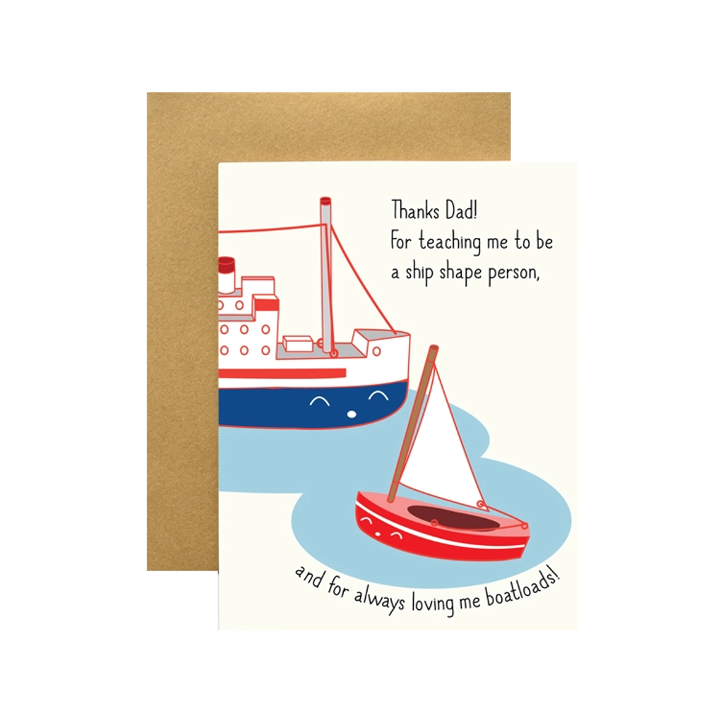 Ship Shape Dad Father's Day Card ILOOTPAPERIE Cards - Holiday - Father's Day