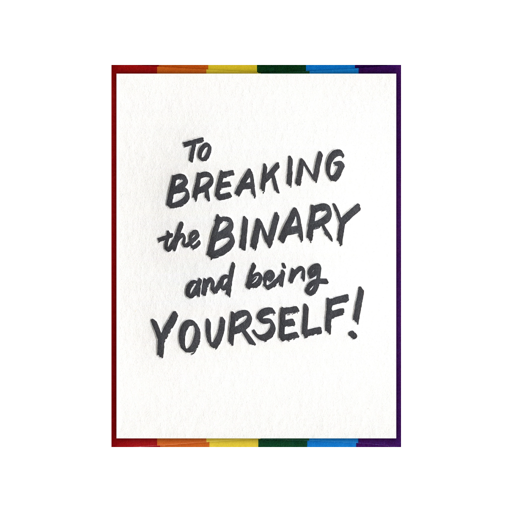 Breaking The Binary Blank Card Ink Meets Paper Cards - Any Occasion