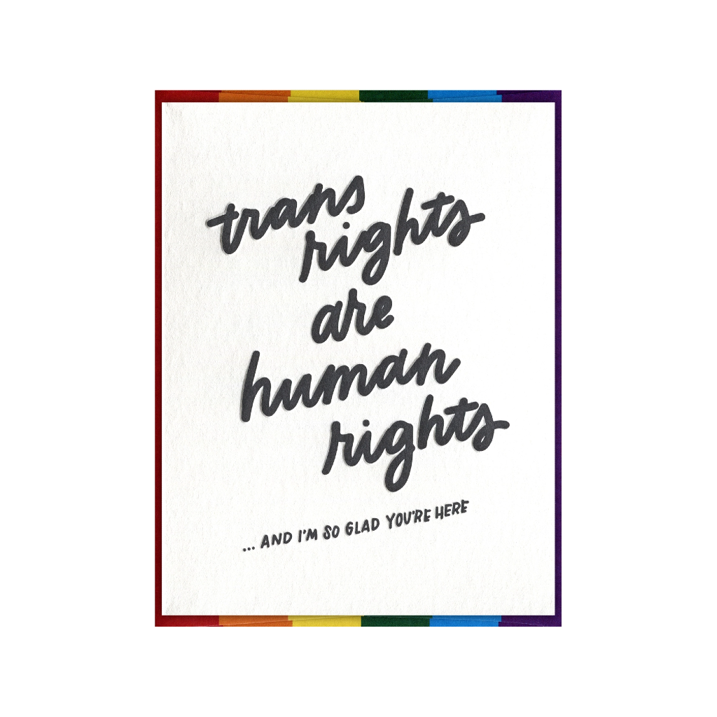 Trans Rights Blank Card from Ink Meets Paper – Urban General Store