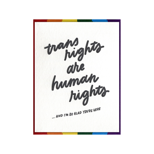 Trans Rights Blank Card Ink Meets Paper Cards - Any Occasion