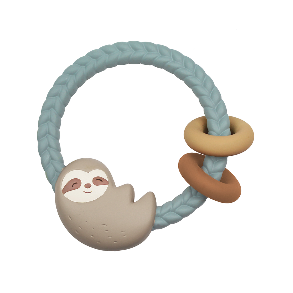 SLOTH Ritzy Rattle with Teething Rings Itzy Ritzy Baby & Toddler - Baby Toys & Activity Equipment - Rattles