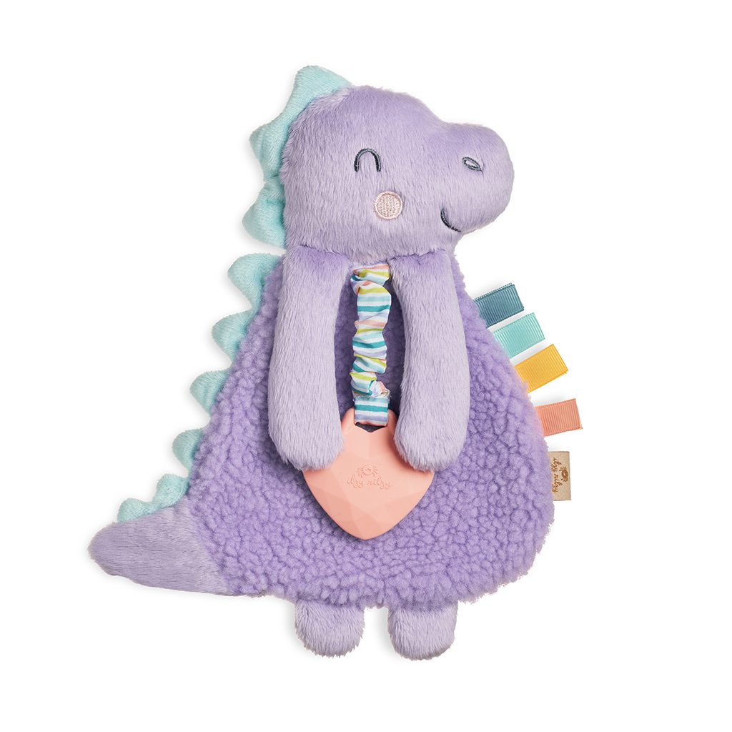 DEMPSEY THE DINO-PUPLE Itzy Lovey Plush and Teether Toy Itzy Ritzy Baby & Toddler - Pacifiers & Teethers