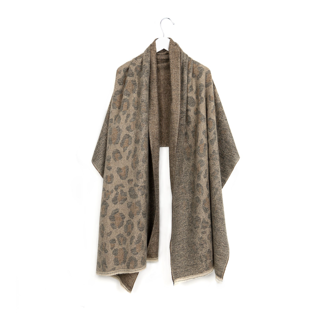 TAN Cheetah Print Soho Blanket Scarf - Adult Jack & Missy Apparel & Accessories - Winter - Adult - Scarves & Wraps