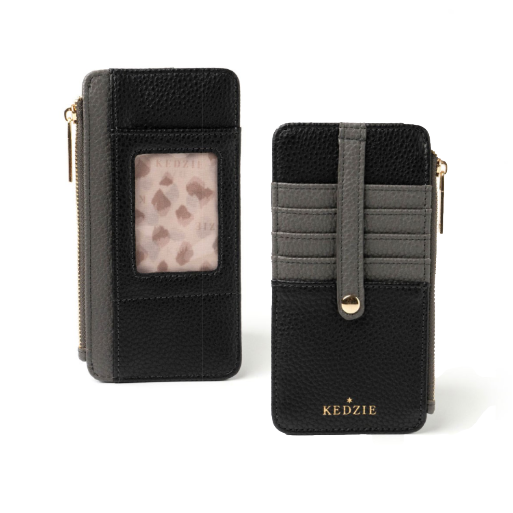 BLACK Essentials Only Zippered Wallet Kedzie Apparel & Accessories - Bags - Handbags & Wallets