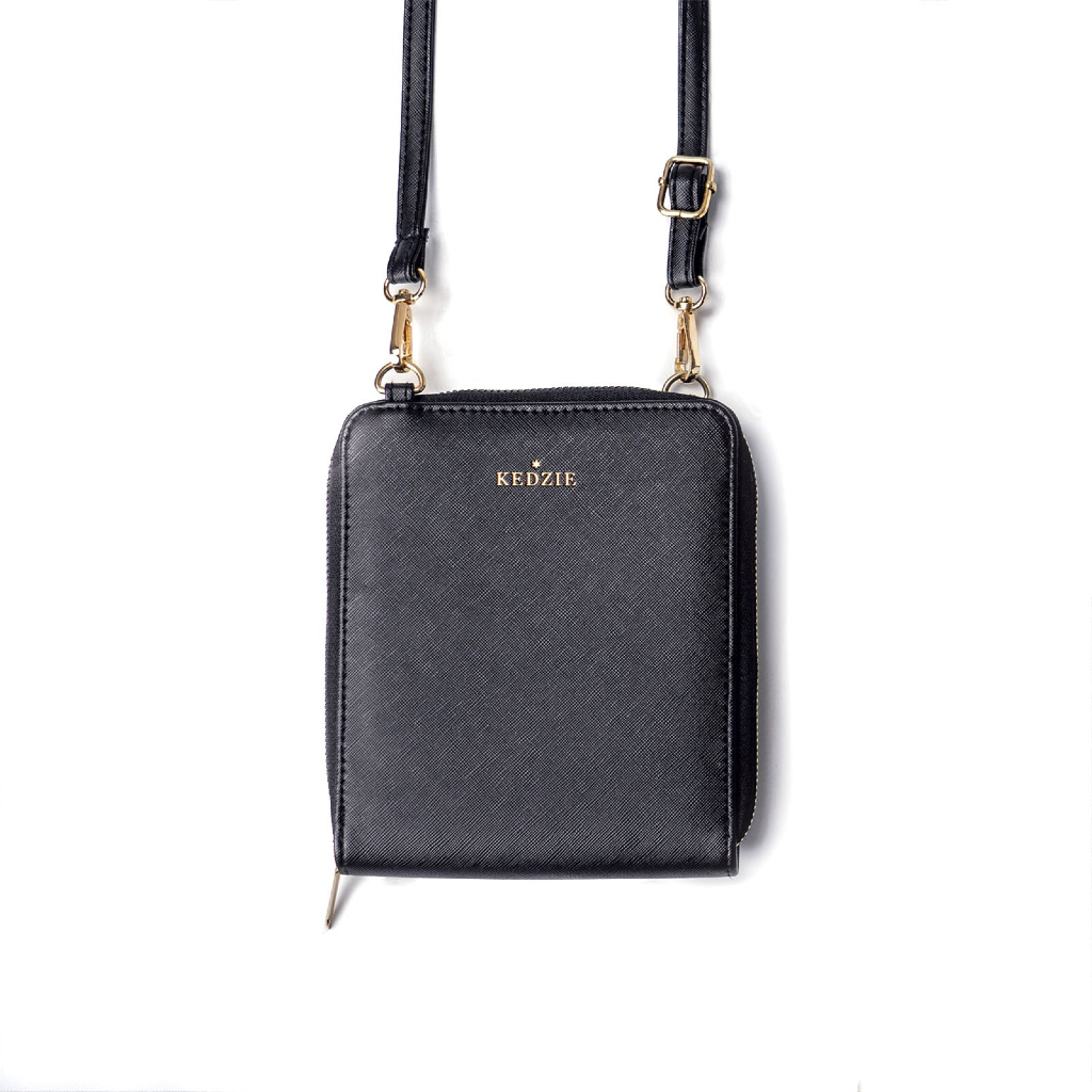 KEDZIE Crosstown Crossbody Zipper Bag with Adjustable Strap: Handbags