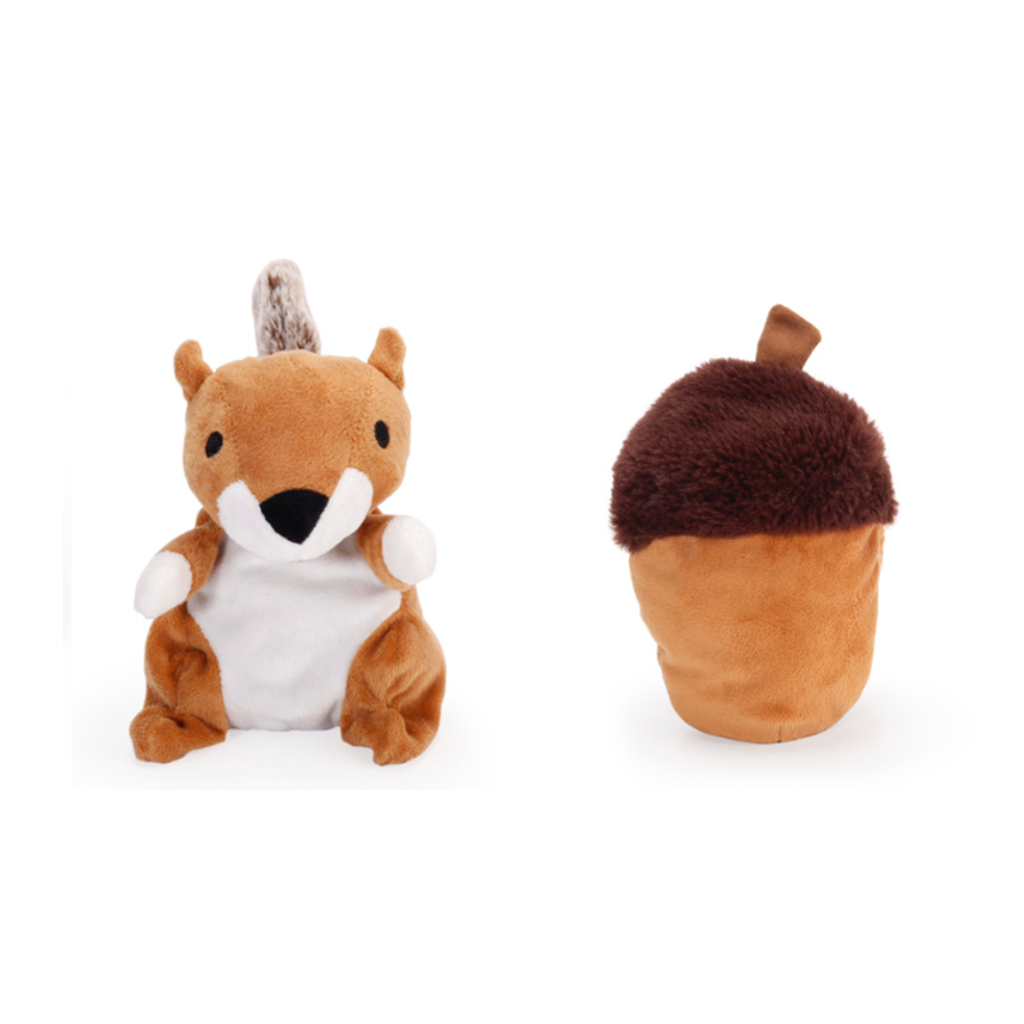Squirrel And Acorn 2 In 1 Dog Toy Kikkerland Home - Pet