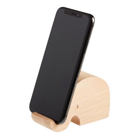 Elephant Beechwood Phone Stand Kikkerland Home - Utility & Tools - Cell Phone Accessories
