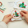 Mini Cross Stitch Embroidery Kit - Cactus Kikkerland Toys & Games - Crafts & Hobbies - Needlecraft Kits