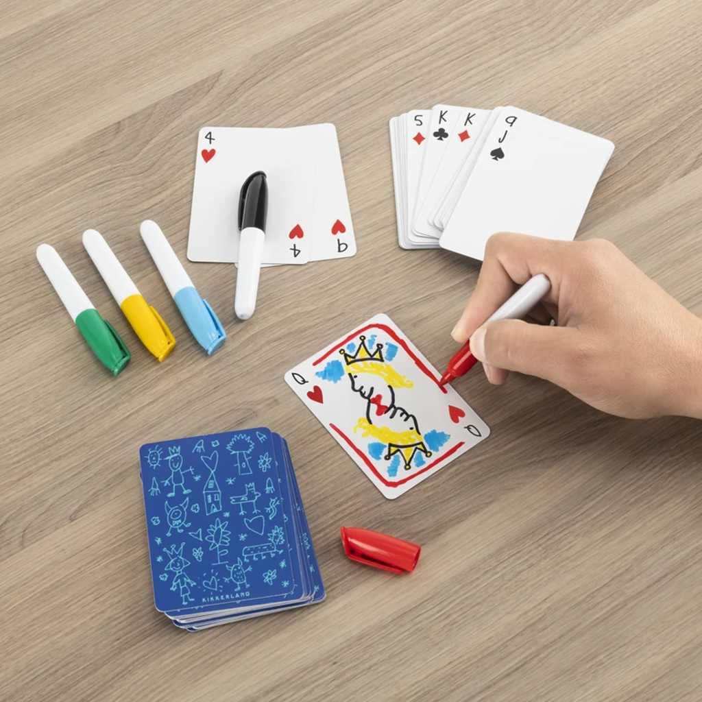 KIK MAKE YOUR OWN PLAYING CARDS Kikkerland Toys & Games - Puzzles & Games - Playing Cards