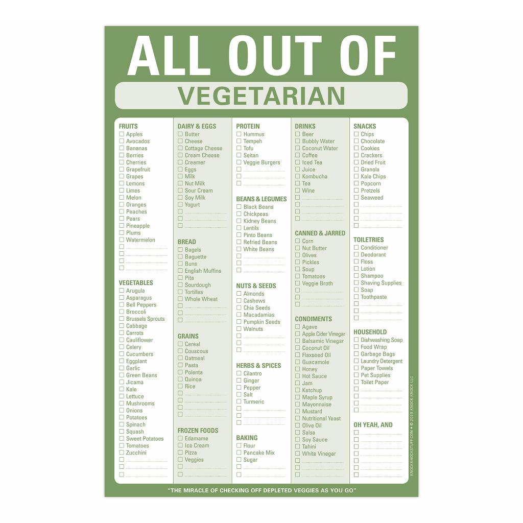 All Out Of Pad - Vegetarian Knock Knock Books - Blank Notebooks & Journals - Notepads
