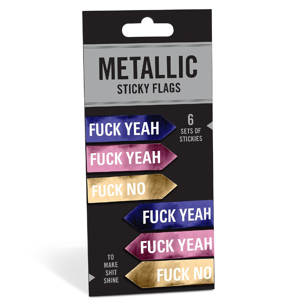 Fuck Yeah / Fuck No Metallic Sticky Flags Knock Knock Paper & Packaging - Other