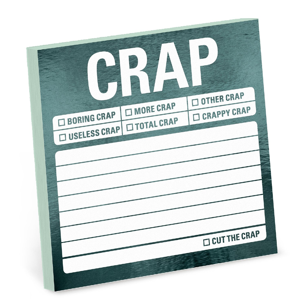 Crap Metallic Sticky Notes Knock Knock Paper & Packaging - Pad