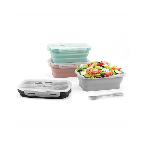 Silicone Collapsible Lunch Containers Krumbs Kitchen Home - Kitchen - Reusable Food Storage Bags & Containers
