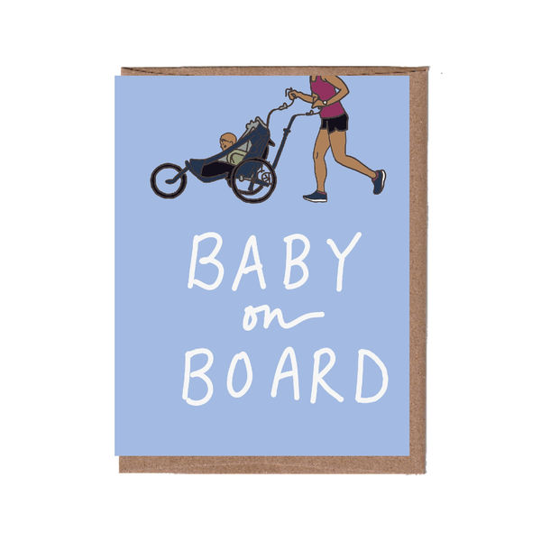 Running Stroller Baby Card La Familia Green Cards - Baby