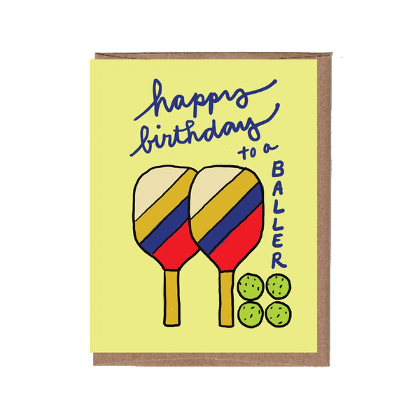 Pickleball Birthday Card La Familia Green Cards - Birthday