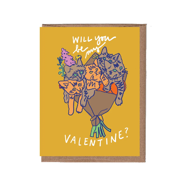 Cat Bouquet Valentine's Day Card from La Familia Green – Urban General Store
