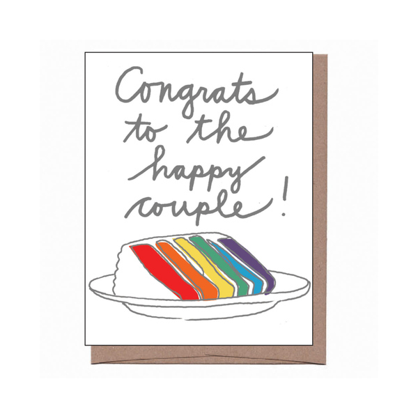 Rainbow Wedding Cake Card La Familia Green Cards - Love - Wedding