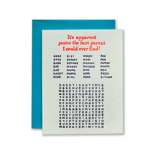 Best Parent Search Non Binary Blank Card Ladyfingers Letterpress Cards - Any Occasion