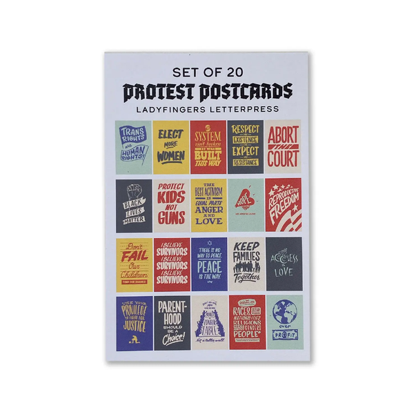 Protest Postcard Set Ladyfingers Letterpress Cards - Boxed Cards - Post Cards