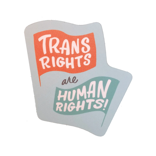 LAD STICKER TRANS RIGHTS ARE HUMAN RIGHTS Ladyfingers Letterpress Impulse - Stickers