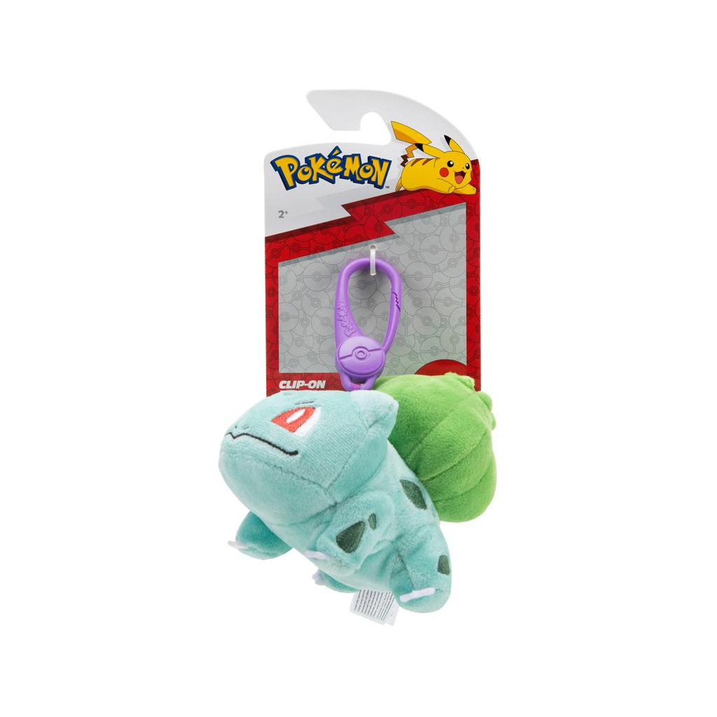 Bulbasaur Pokemon Clip-On Plush License 2 Play Toys Toys & Games - Stuffed Animals & Plush Toys