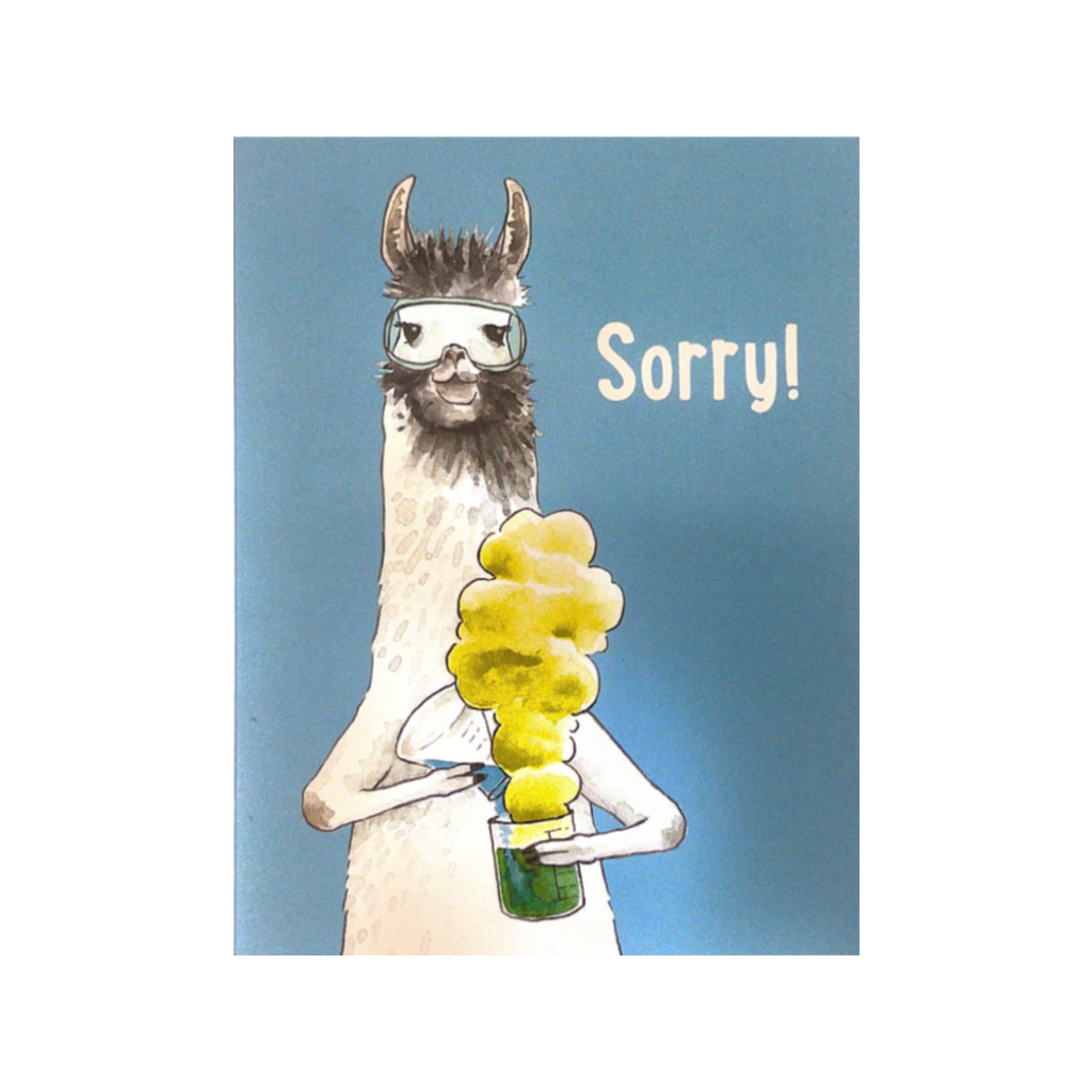 Llama Lab Sorry Blank Card Little Alexander Cards - Blank