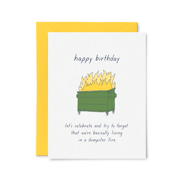Dumpster Fire Birthday Card Little Goat Paper Co. Cards - Birthday
