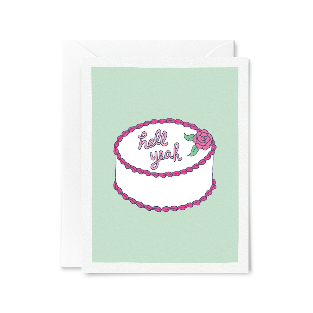 Hell Yeah Cake Birthday Card Little Goat Paper Co. Cards - Birthday