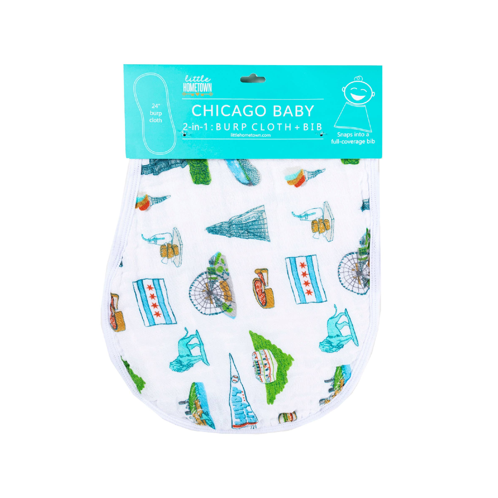 Chicago Baby 2-in-1 Burp Cloth And Bib Little Hometown Baby & Toddler - Nursing & Feeding - Bibs & Burp Cloths