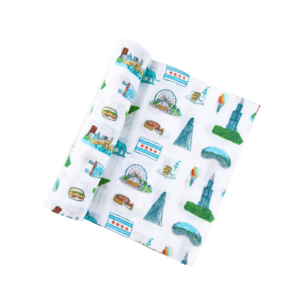 Chicago Baby Swaddle Blanket Little Hometown Baby & Toddler - Swaddles & Baby Blankets