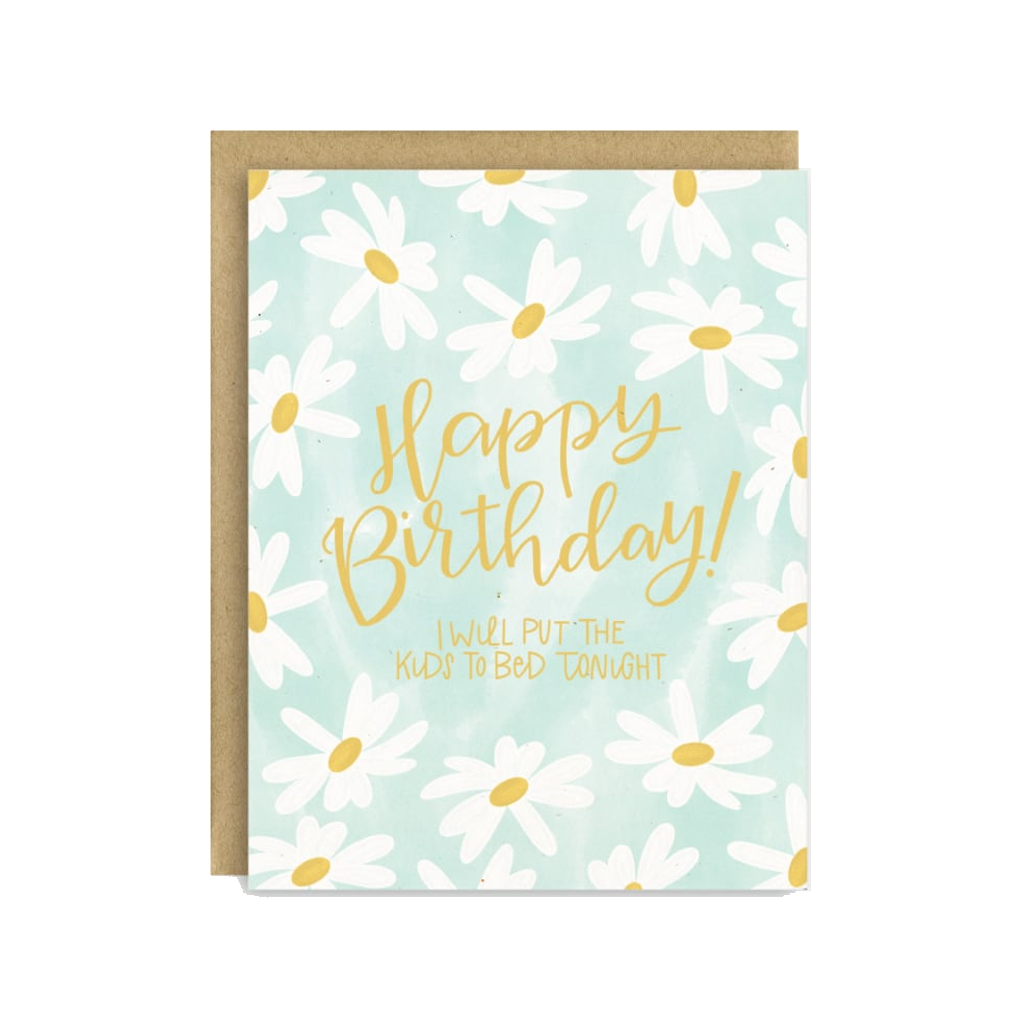 LLS CARD BIRTHDAY PUT THE KIDS TO BED Little Lovelies Studio Cards - Birthday