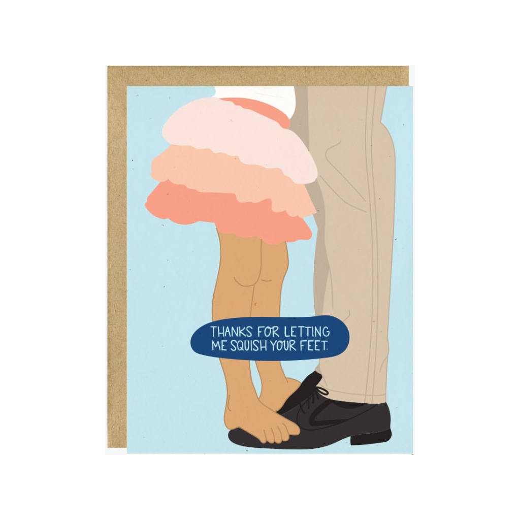 Squish Your Feet Father's Day Card Little Lovelies Studio Cards - Father's Day