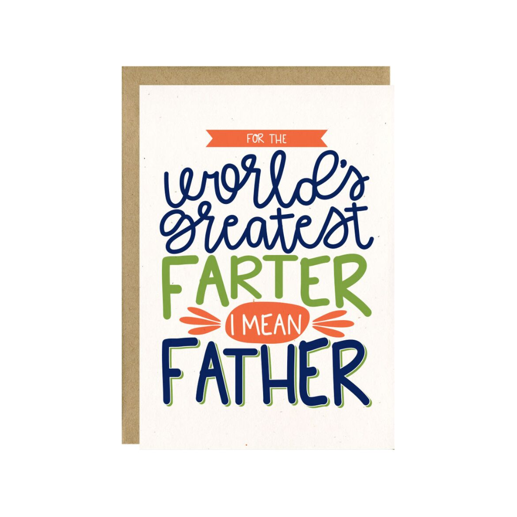 World's Greatest Farter Father's Day Card Little Lovelies Studio Cards - Father's Day