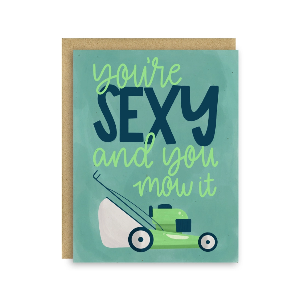 Secy And You Mow It Father's Day Card Little Lovelies Studio Cards - Holiday - Father's Day