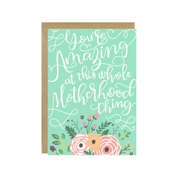 Motherhood Thing Mother's Day Card Little Lovelies Studio Cards - Mother's Day