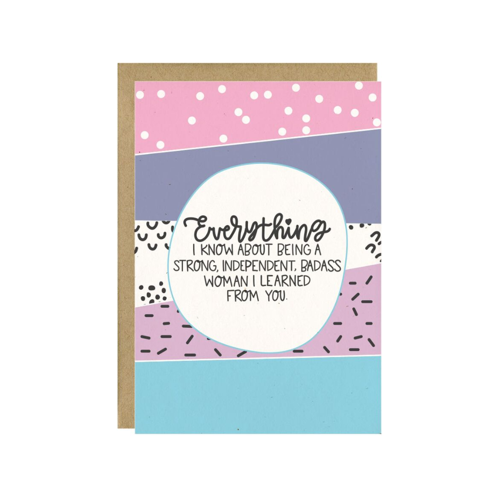 Strong Badass Mom Mother's Day Card Little Lovelies Studio Cards - Mother's Day