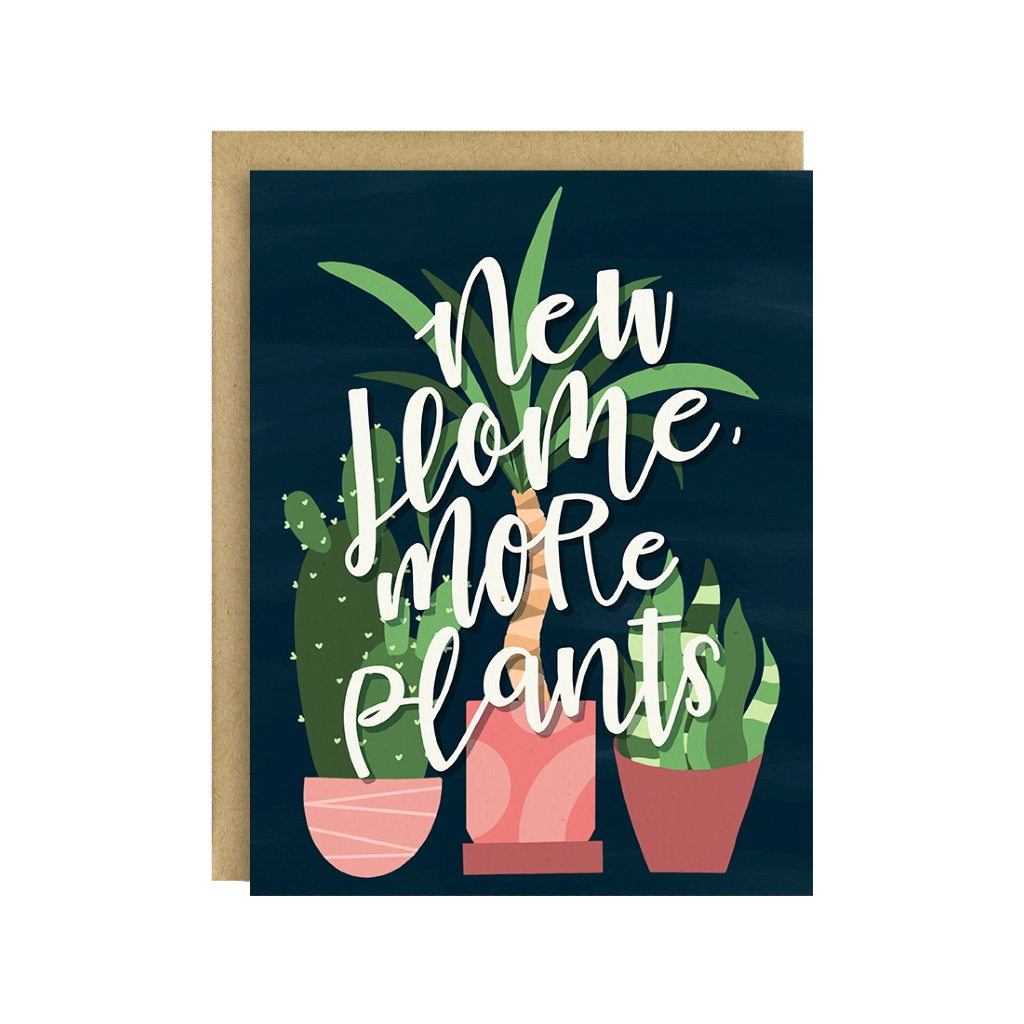 More Plants Housewarming New Home Card Little Lovelies Studio Cards - New Home