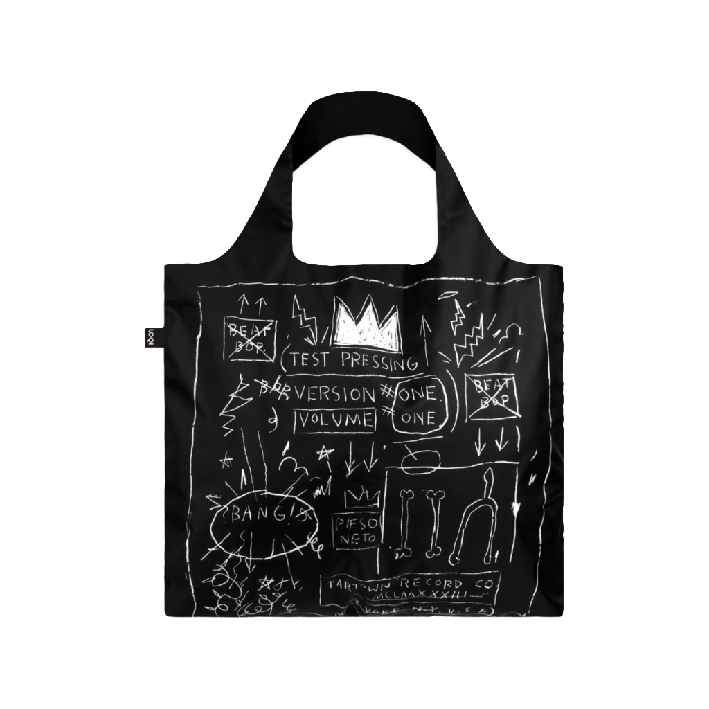 CROWN SAR BAG REUSABLE LOQI MUSEUM COLLECTION-BASQUIAT Loqi Apparel & Accessories - Bags - Reusable Shoppers & Tote Bags