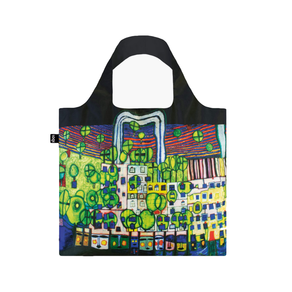 Friedensreich Hundertwasser (839 The Third Skin) Reusable Tote Bags - Museum Collection Loqi Apparel & Accessories - Bags - Reusable Shoppers & Tote Bags