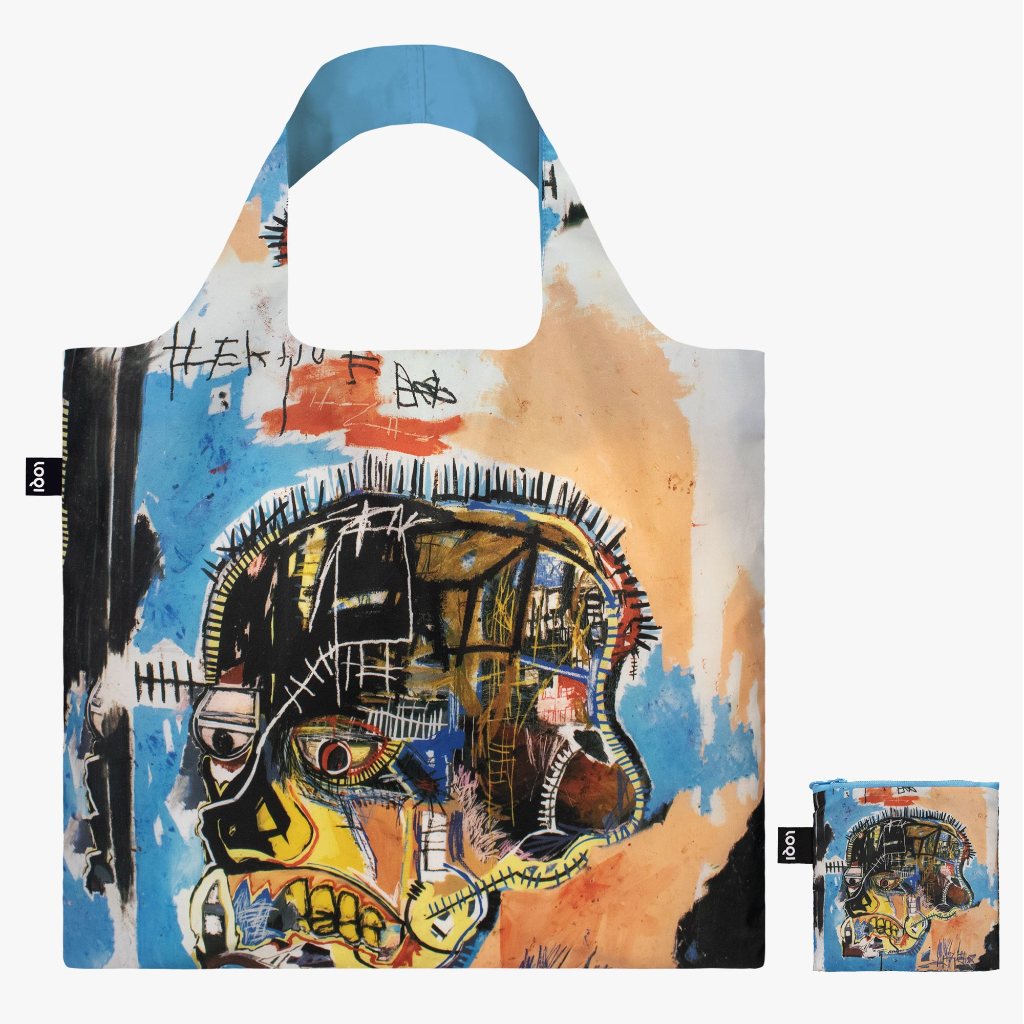SAR BAG REUSABLE LOQI MUSEUM COLLECTION-BASQUIAT Loqi Apparel & Accessories - Bags - Reusable Shoppers & Tote Bags