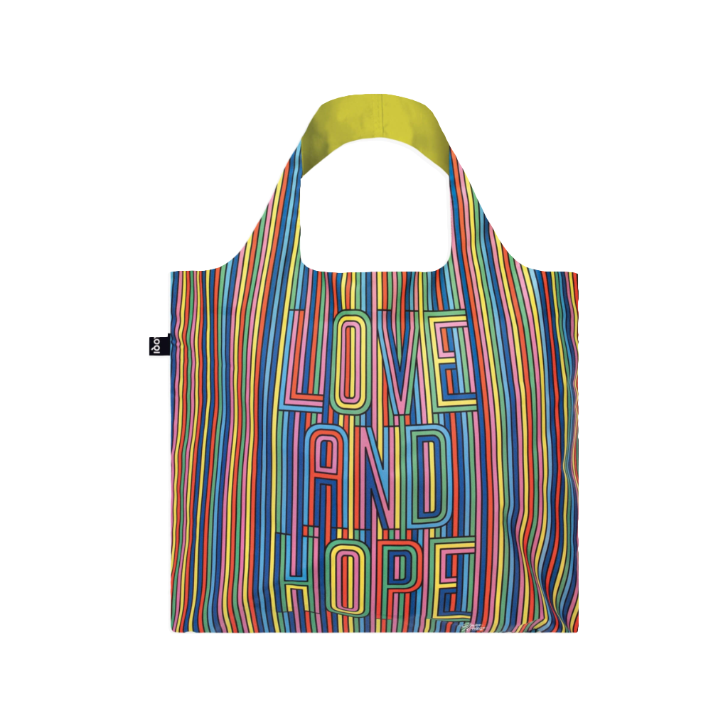 STEVEN WILSON-Love & Hope Reusable Tote Bag - Artist Collection Loqi Apparel & Accessories - Bags - Reusable Shoppers & Tote Bags