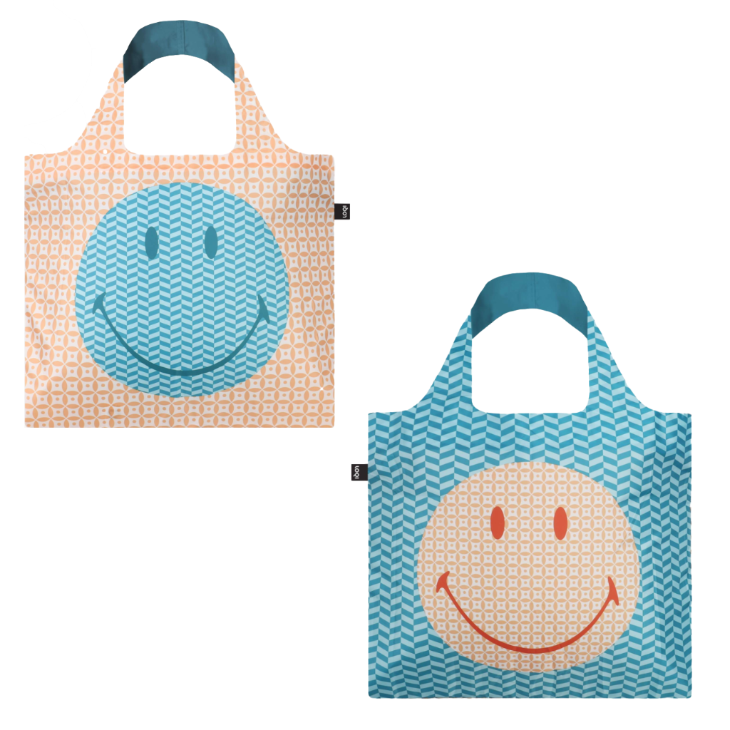 SMILEY-Geometric Reusable Tote Bag - Artist Collection Loqi Shopping Totes